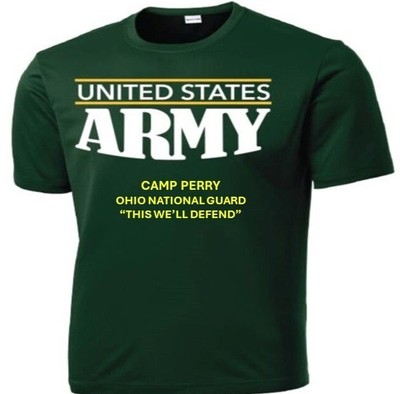 CAMP PERRY* OHIO NATIONAL GUARD * PERFORMANCE SHIRT.OFFICIALLY LICENSED