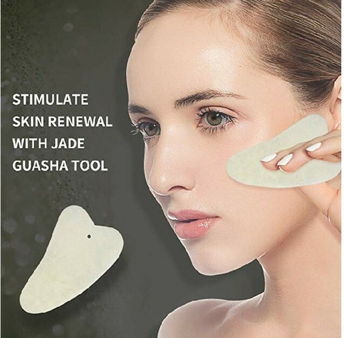 Jade Roller Scraping Massage,Natural Facial Jade Stone Set best seller