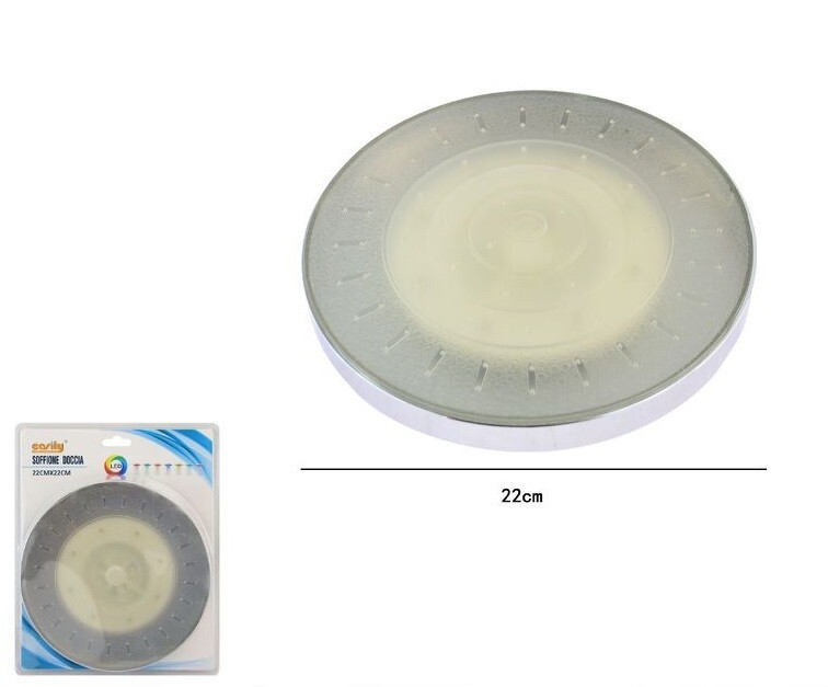 Soffione Doccia Tondo 22cm A Led Colorati Bagno Miscelatore 79904 dfh