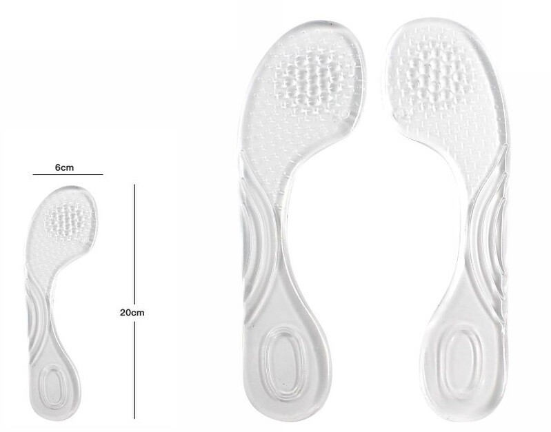 Coppia Solette Gel Silicone Morbido Cura Protezione Sottopiede Piedi 63703 dfh