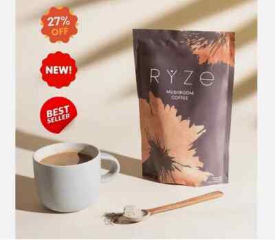 RYZE Mushroom Coffee Organic Coffee 30 Servings in one Pack US Stock With Spoon