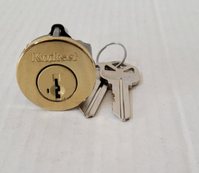 Kwikset Smartkey Replacement Deadbolt Cylinder Polished Brass Housing Lock Keys