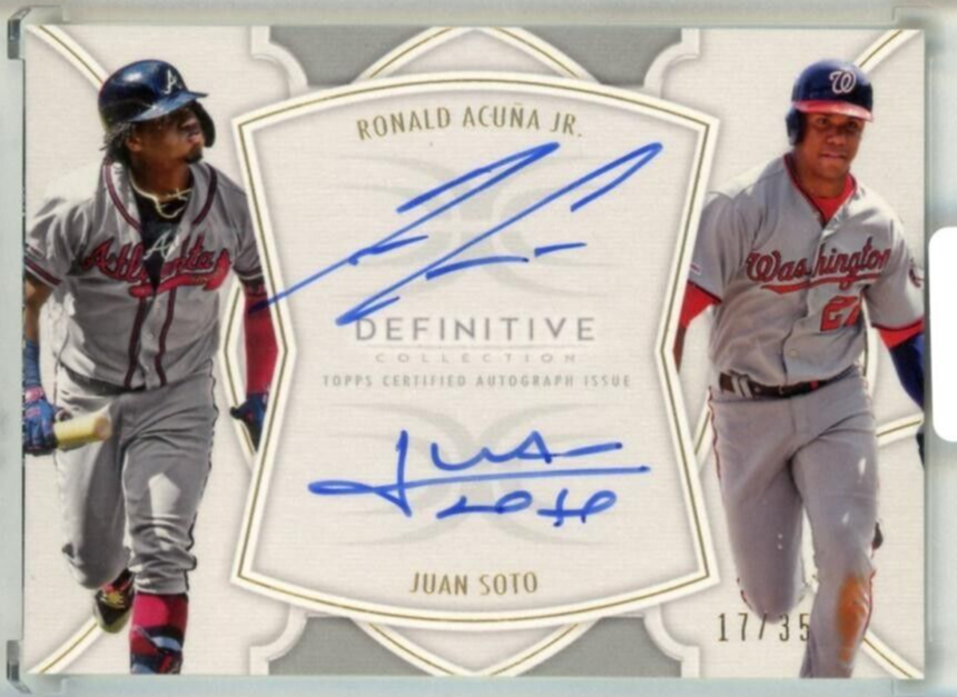 スポーツ選手 JUAN SOTO / RONALD ACUNA JR. DUAL AUTO 2020 Topps Definitive Dual Auto Ronald Acuna Jr Juan Soto