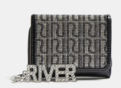 RIVER ISLAND purse diamante black small new with tags