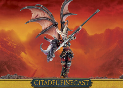 Chaos Khorne Daemon Champion VALKIA THE BLOODY New Finecast OOP