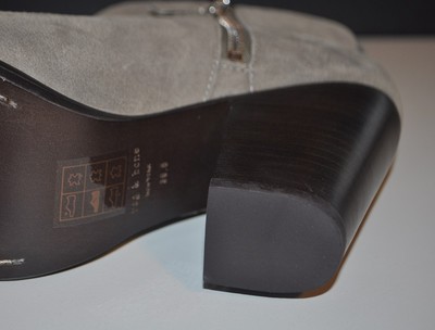 Pre-owned Rag & Bone $495+  Margot Side Zip Bootie Boot Stone Waxy Grey Suede Eur 39.5