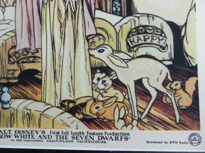 Walt Disney - Snow White - seven dwarfs- 7 Dwarfs -RKO Radio