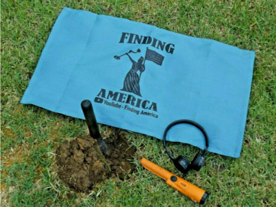 Finding America on YouTube Metal Detecting Detector drop cloth towel Horiz Logo