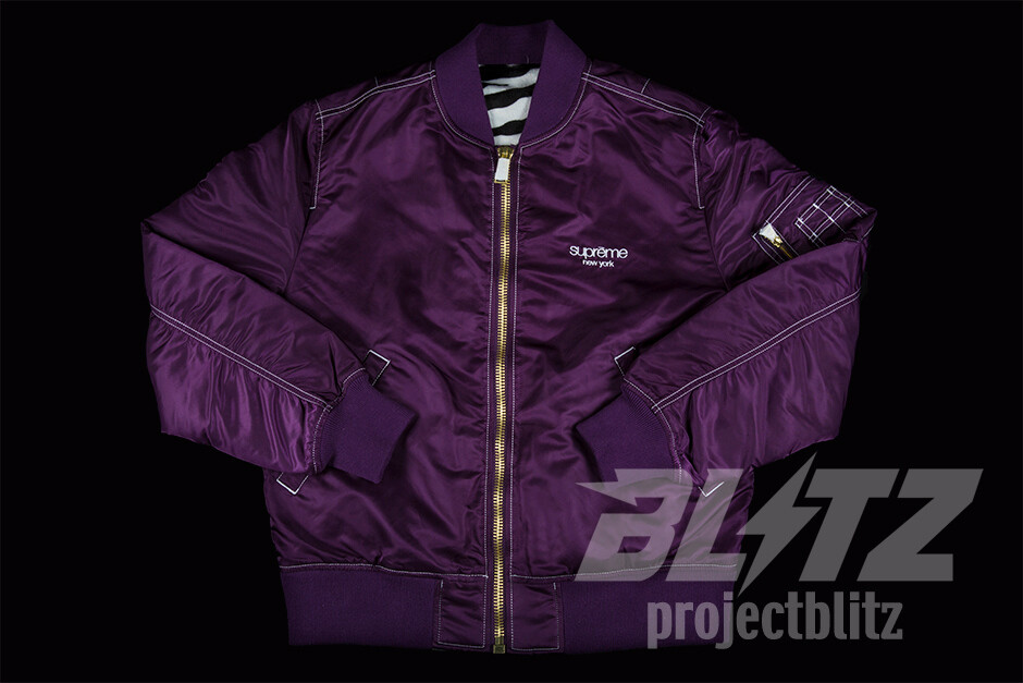 ジャケット・アウター supreme contrast stitch reversible MA-1 Supreme Contrast Stitch Reversible MA-1 Jacket (SS17) - $328