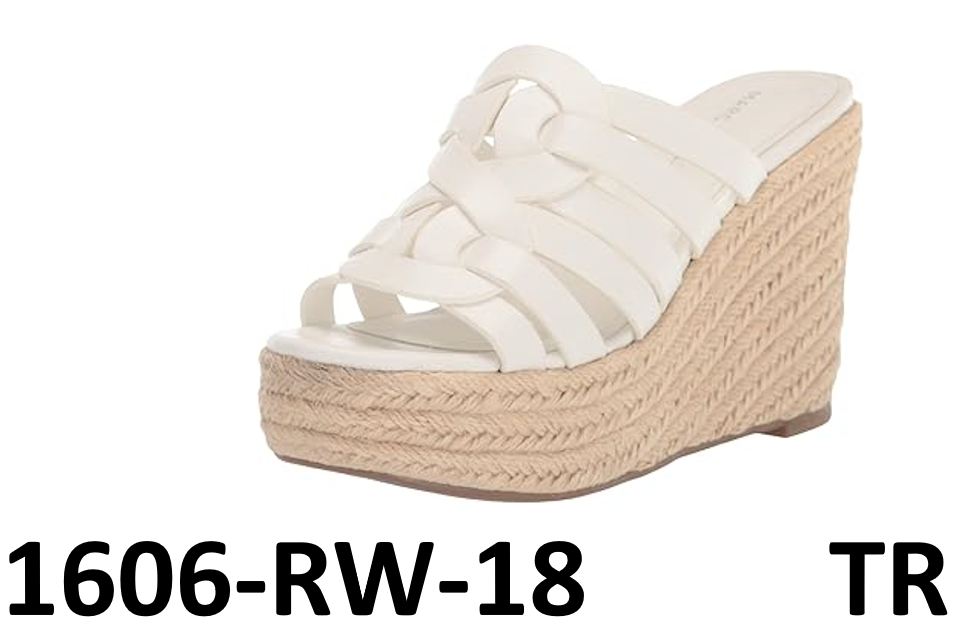 Marc Fisher Women's Cazzie Wedge Sandal, White 140, 8