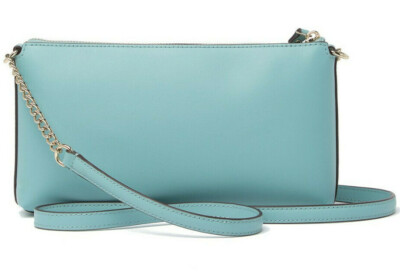 Kate Spade Declan Chain Crossbody Seaside Blue Smooth Leather WKRU6081 NWT FS