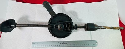Vintage Shoulder Brace multi speed  Hand Drill & Bit (G)