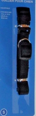 DOG COLLAR SMALL BLACK  5/8'' WIDE X 10''- 16'' L. ADJUSTABLE COLAR CMY OTHER ITEMS