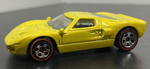 HOT WHEELS Ford GT-40 Redline Yellow 1999 DieCast Silver