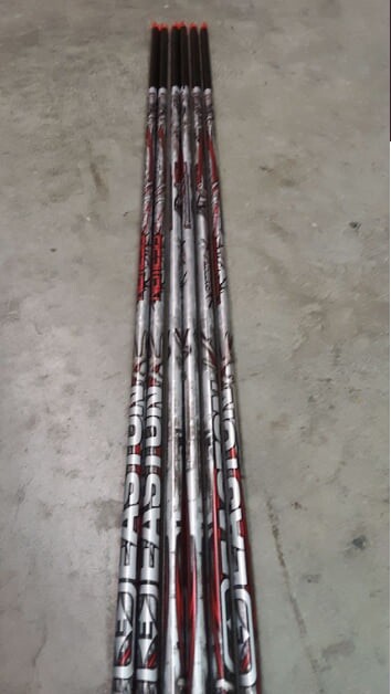 Easton - Nemesis Arrows - 300 Spine - .003 Straightness - Bare Shafts - 12 Pack