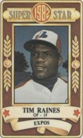 1982 Perma-Graphics/Topps Credit Cards - Tim Raines #150-SS8206