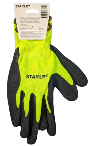 Stanley Foam Latex Gloves Work LARGE Paint Masonry Construction 6 Six Pairs