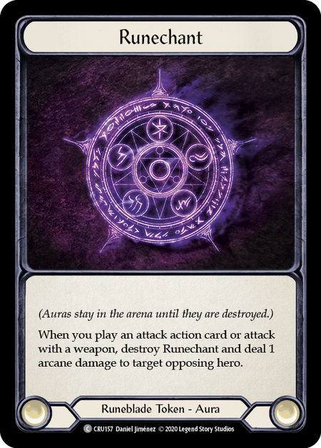 Runechant CRU157 RAINBOW FOIL Token Card Flesh and Blood TCG