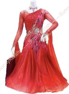 SunnyK Waltz Tango st Dance Dress  Salsa Costume Stardard Ballroom Competition