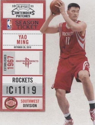 2010-11 Playoff Contenders Patches - Yao Ming #40