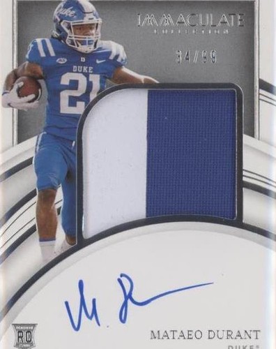 2022 Panini Immaculate Collection Collegiate Mataeo Durant #78