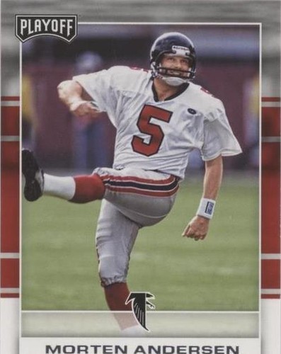 【サイン入り】BLACK AND BLUE Morten Andersen 2024 Panini Mosaic Morten Andersen #294 Mosaic Reactive Blue