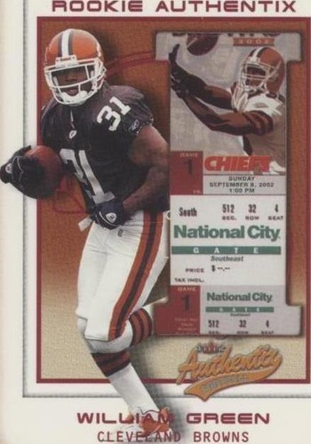 2002 Fleer Authentix William Green #103