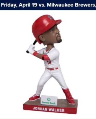 St Louis Cardinals JORDAN WALKER Bobblehead STL SGA 4/19/24