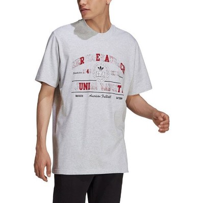 

Мужская футболка Adidas College, футболки Originals, светло-серый вереск, маленький размер, Light grey heather, HF9213