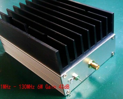 1MHz - 130MHz 6W 43dB ultra-wideband RF amplifier HF amplifier linear amplifier