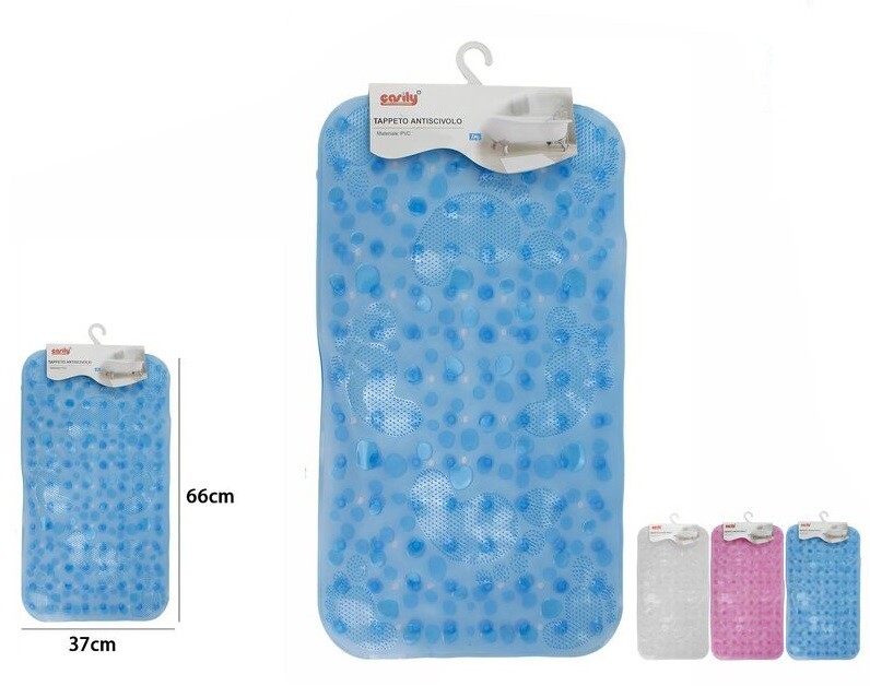 Tappeto Tappetino In Pvc Antiscivolo Per Vasca Da Bagno Doccia 66x37cm 59629 dfh
