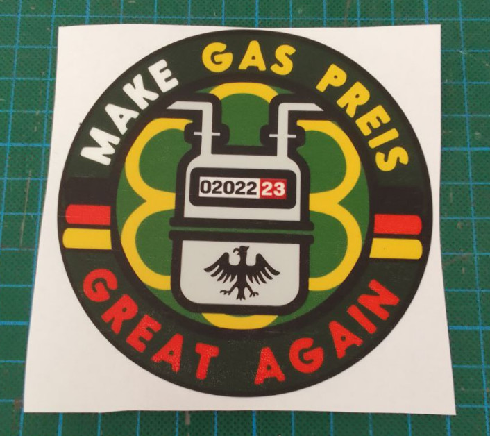 Make Gaspreis great again Grüne Vinyl-Aufkleber Sticker für Auto wetterfest