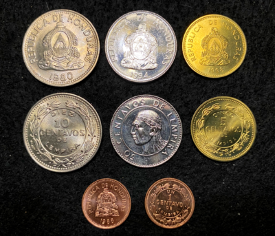 Honduras 4 Coins Set 1 5 10 50 Centavos UNC World Coins eBay