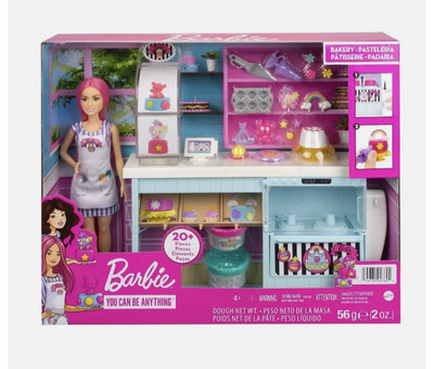 BARBIE You Can Be Anything Bakery playset 20+ pieces & Barbie !  