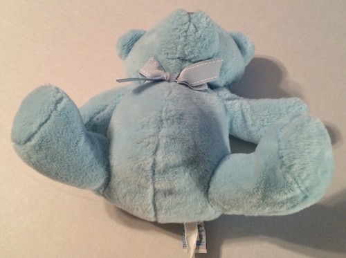 Baby Ganz Light Blue Bear Plush with Rattle 8