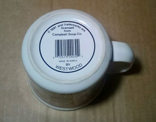 2 Campbell's Soup Mug Westwood 1991 14 ounces