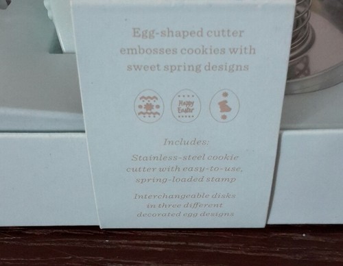 Easter egg cookie cutter set of 3 new in box.
