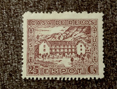 Sello España. ESPOT. CASA DE REPOSO DE LA UGT. 25 CTS. Con charnela