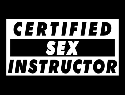 Certified Sex Instructor Funny Vinyl Decal Sticker Window  Truck Car