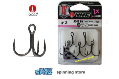 ANCORETTE VMC 7548  BN 1X SIZE 2  BLACK NICKEL  SHORT SHANK SPINNING CONF 5 PZ