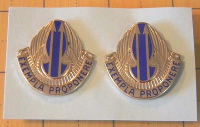 Army 11TH Aviation Pin Set DUI unit insignia crest military pair MEYER