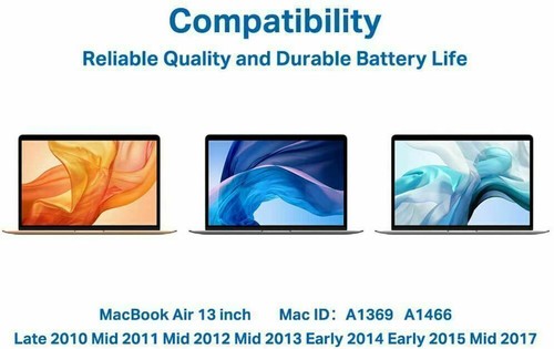 A1496 A1466 Battery For MacBook Air 13' A1369 A1405 A1377 2013 2014 2015/Charger
