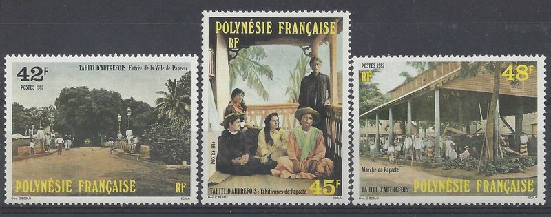 Polynesie - NÂ° 233 Ã  235 - Tahiti D'Autrefois - Neufs Sans Charniere