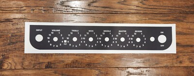 FENDER BLUES JR VINYL FACEPLATE OVERLAY FRONT FACING