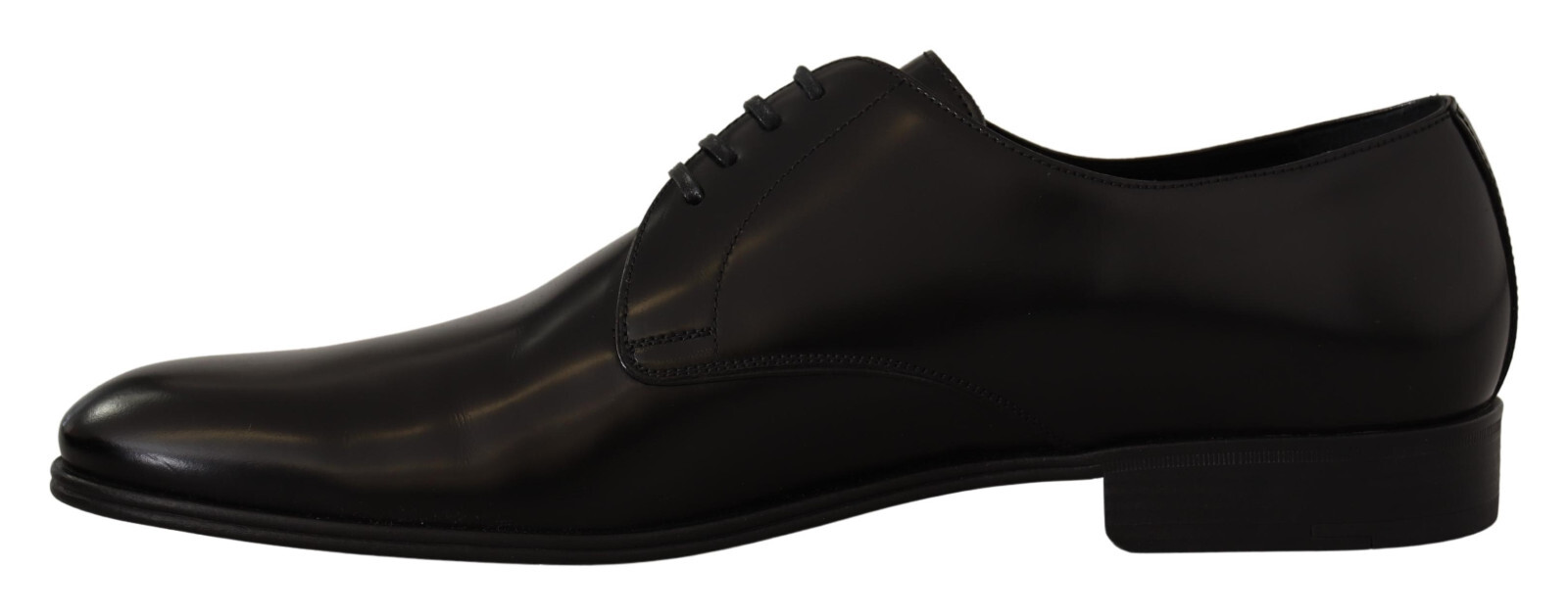 Pre-owned Dolce & Gabbana Shoes Black Leather Lace Up Mens Formal Derby Eu39.5 /us6.5 $800