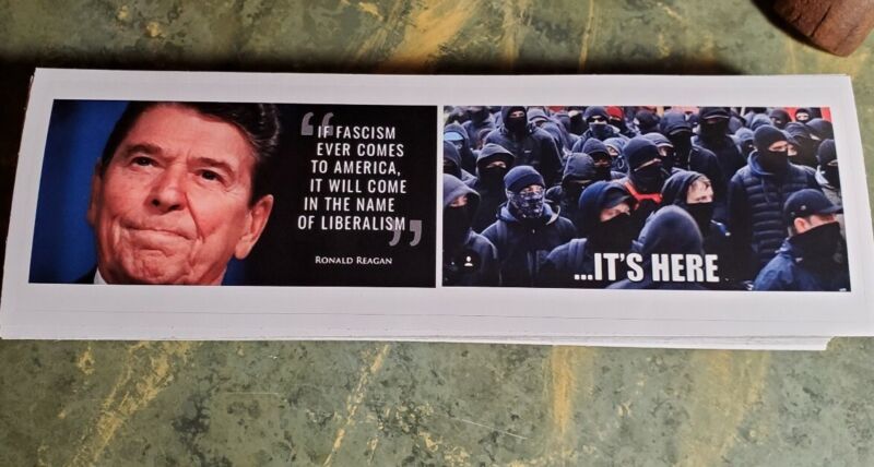 Ronald Reagan Bumper Sticker Antifa Anti Liberalism Anti-Snowflake Pro Liberty 