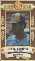 1982 Perma-Graphics/Topps Credit Cards - Cecil Cooper #150-SS8218