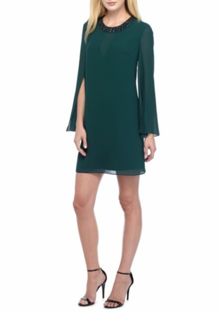 

Vince Camuto Коктейльное платье прямого кроя из шифона NWT GREEN, размер, Зеленый, Elegant