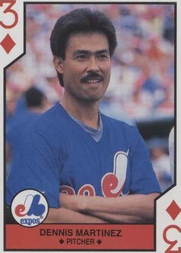 1990 U.S. Playing Cards Major League All-Stars - Dennis Martinez #3D