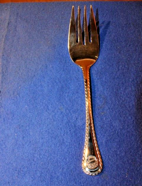 Longaberger STAINLESS WALLACE Serving Fork Basket mono Flatware NEW